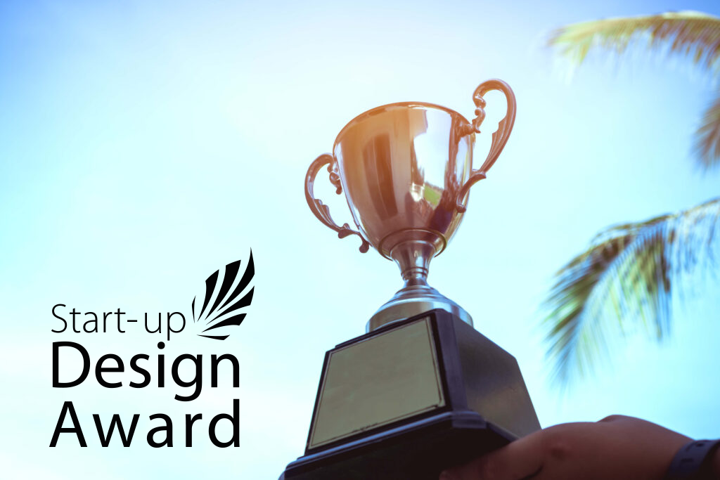 Logo Start-up Design Award mit Pokal.